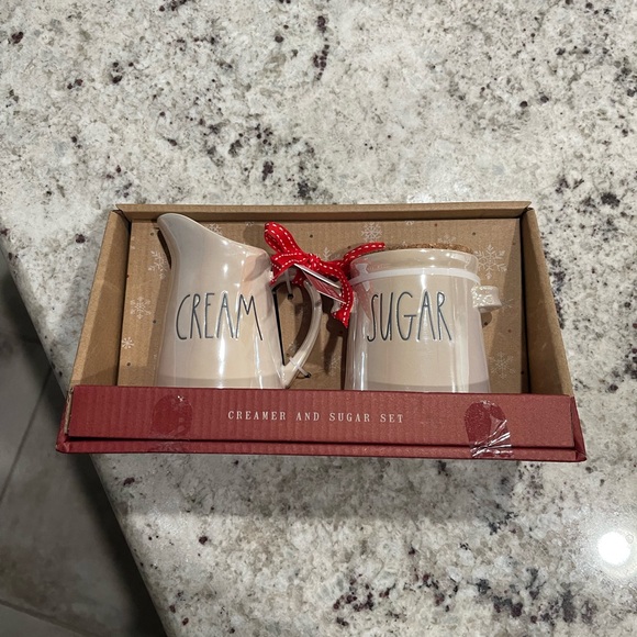 Rae Dunn new cream and sugar holder set holographic color - Picture 4 of 5